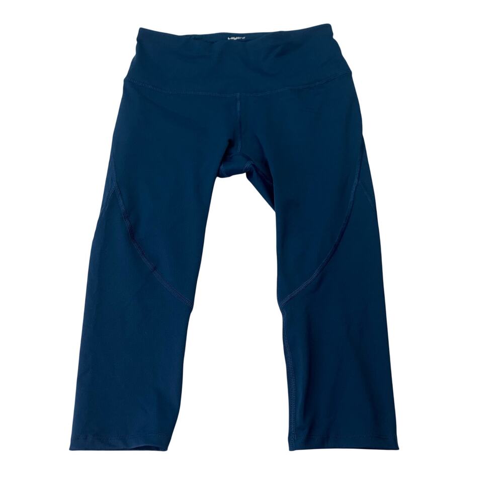 Layers 8 Womens Sz Small Teal Blue Capri Performance Work Out Cropped Leggings